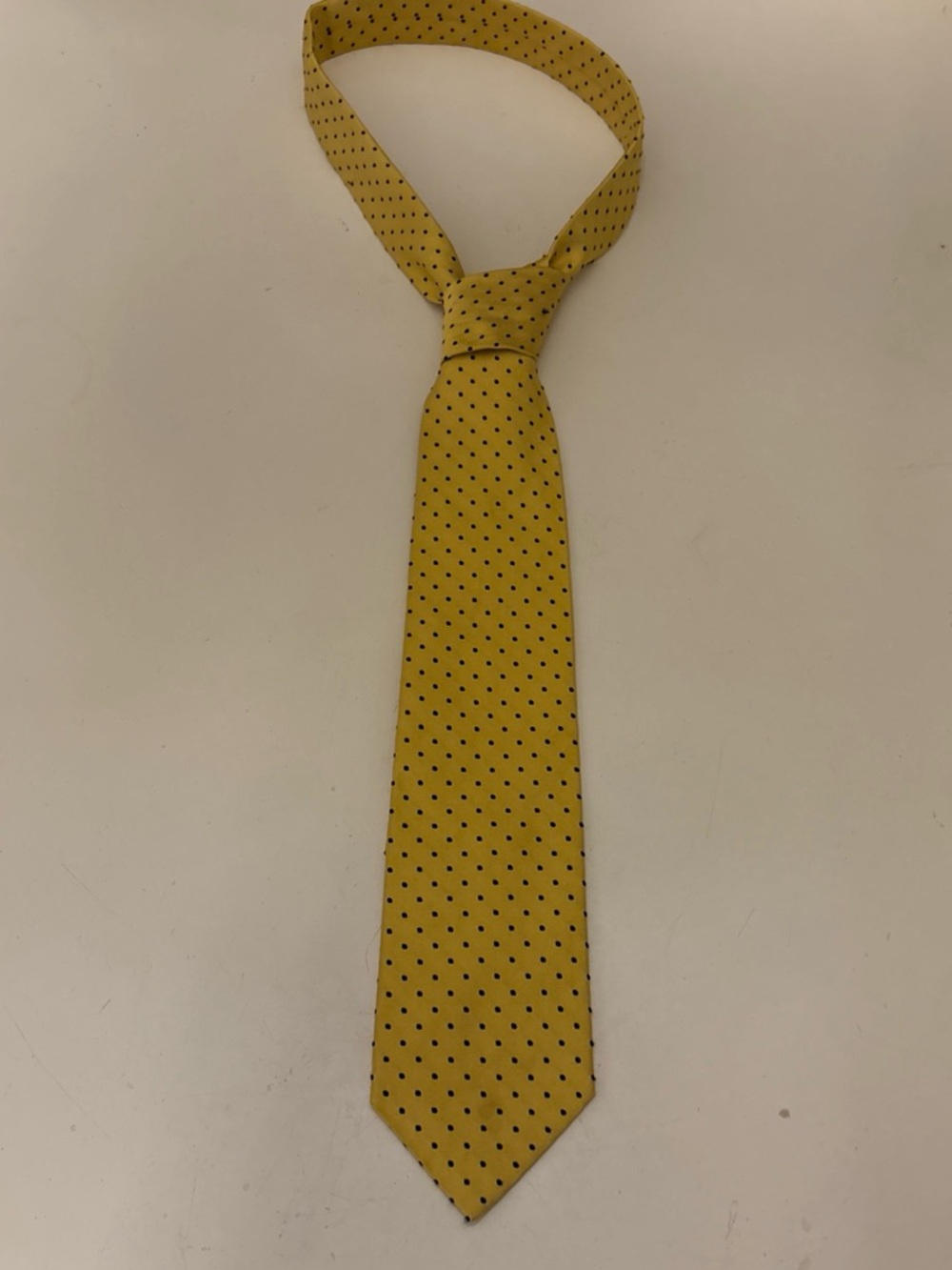 Brooks Brothers Yellow Polka Dot Tie - 100% silk